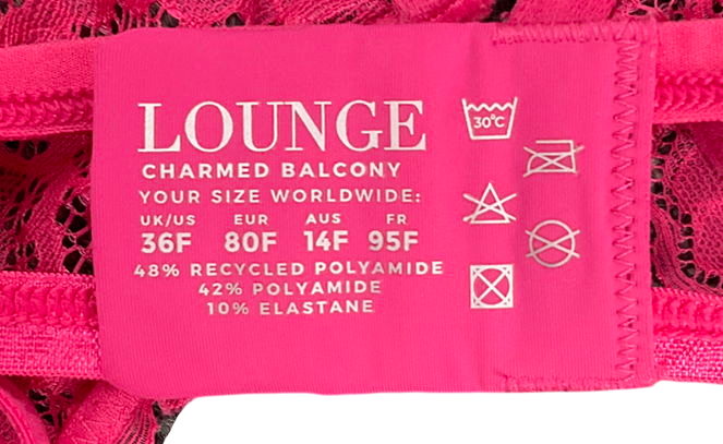 Lounge Underwear Pink Blossom Balcony Bra UK 36FF