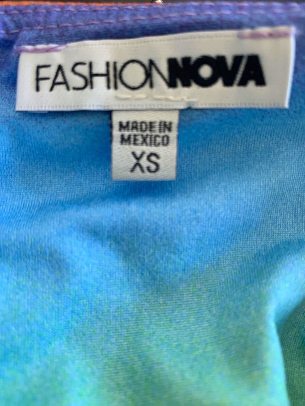 Fashion Nova Rainbow Gradient Bodycon Dress XS