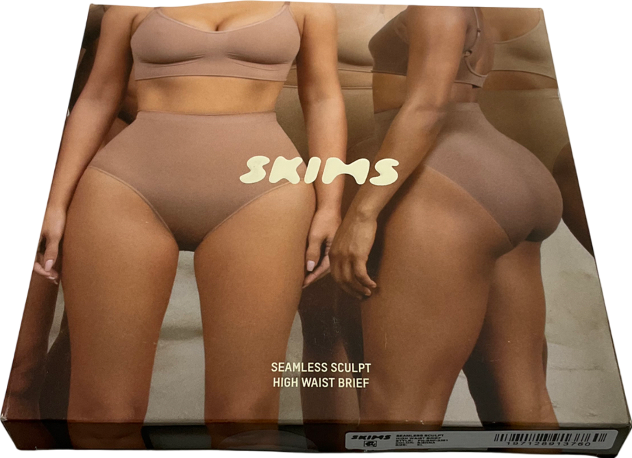 SKIMS Brown Seamless Sculpt High Waist Brief - Sienna UK XL