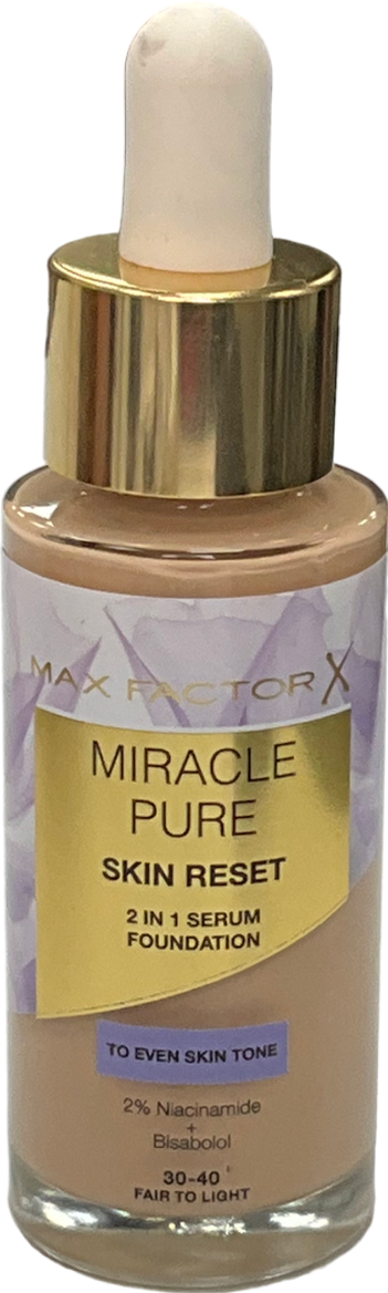 Max Factor Miracle Pure Skin Revival Serum Foundation Fair Light 30ml