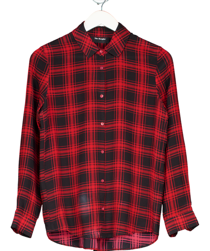 The Kooples Red And Black Checkered Shirt UK XXS