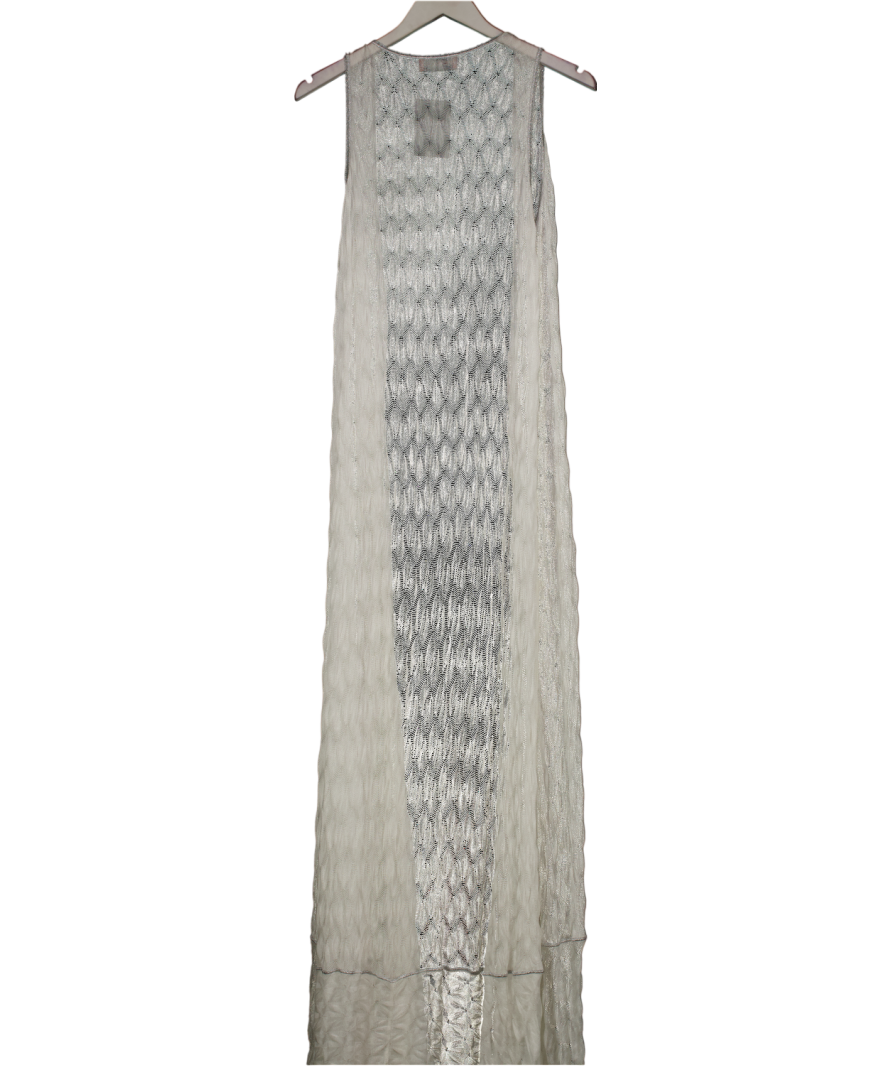 Missoni Metallic Long Cover-up Caftan In Zigzag Lamé Viscose UK S