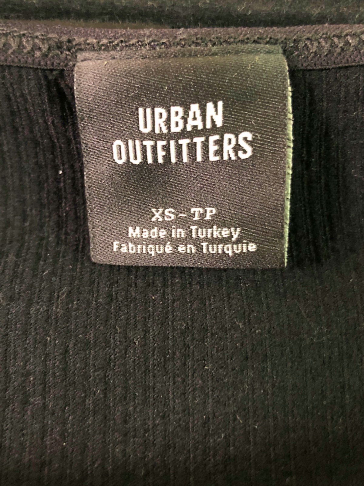 Urban Outfitters Black Ribbed Long Sleeve Top XS