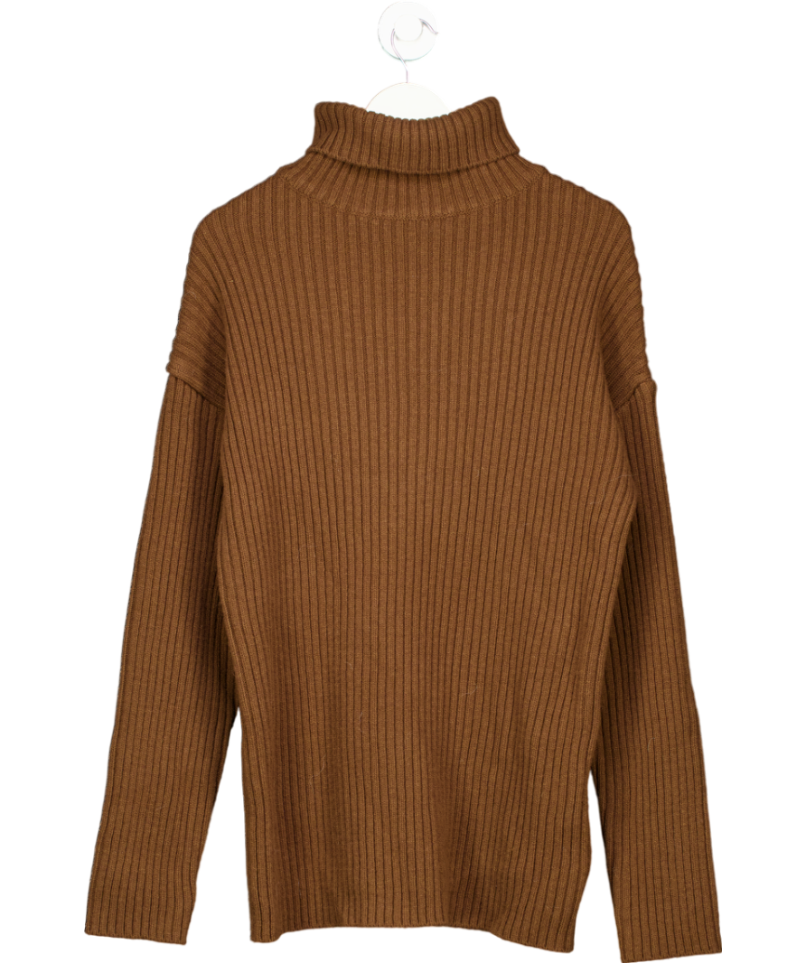 The Frankie Shop Brown Thelma Ribbed Sweater Dress UK XS/S