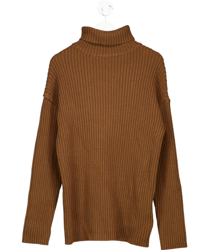 The Frankie Shop Brown Thelma Ribbed Sweater Dress UK XS/S