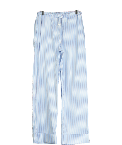 Mistress Rocks Blue Striped Toggle-waist Stretch-woven Trousers UK S