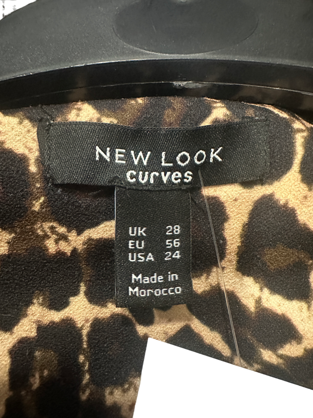 New Look Leopard Print Curves Coat UK 28