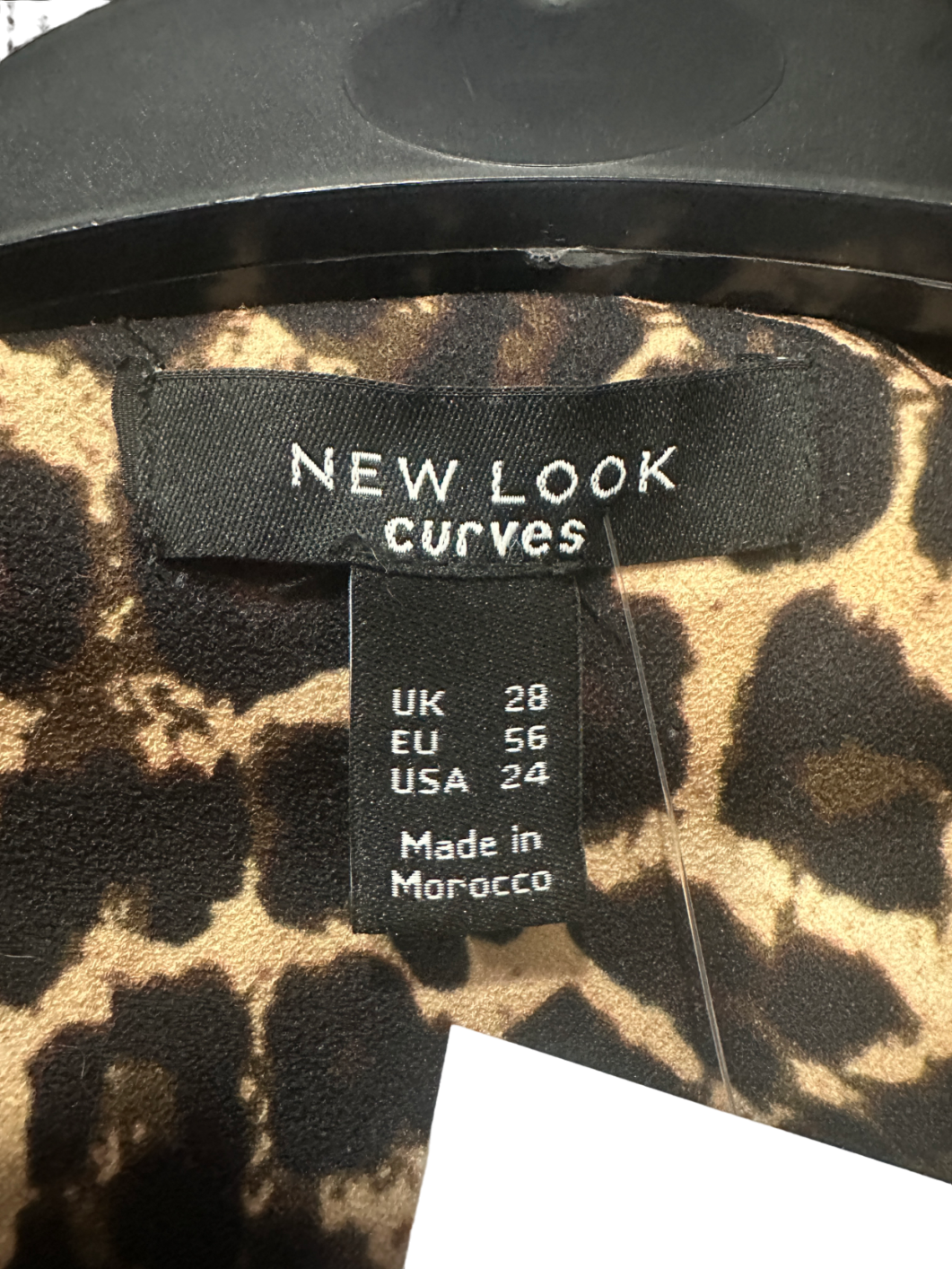 New Look Leopard Print Curves Coat UK 28