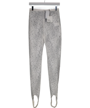 Giuseppe Di Morabito Laize Stretch Lace Leggings W/stirrups - Milk White UK 10