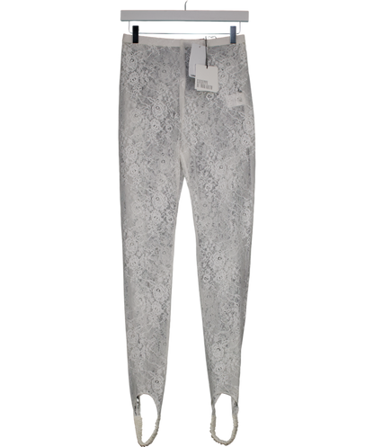 Giuseppe Di Morabito Laize Stretch Lace Leggings W/stirrups - Milk White UK 10
