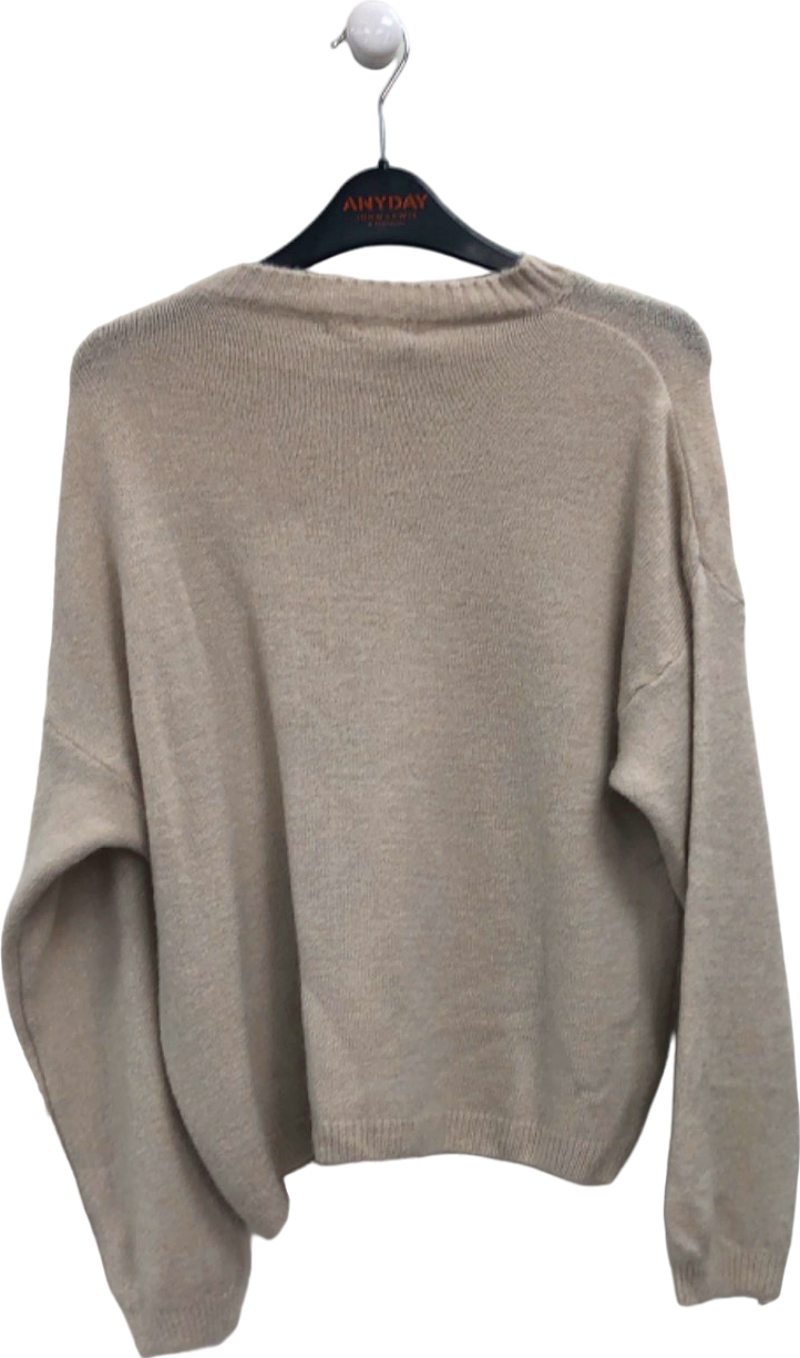 My Best Friend's Wardrobe Beige Cashmere-Blend Sweater UK Onesize