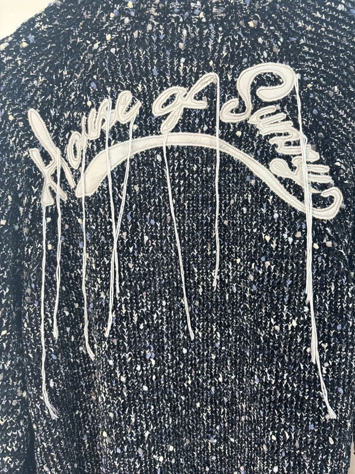 House of Sunny Black Sequin Jumper L