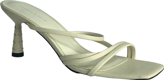 Charles & Keith White Strappy Heeled Sandals UK 6