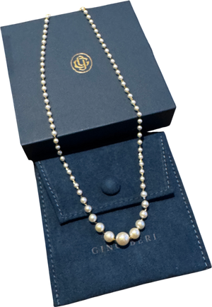 GINGIBERI Yellow Vespera 14k Solid Gold And Fine Aurora Pearl Necklace