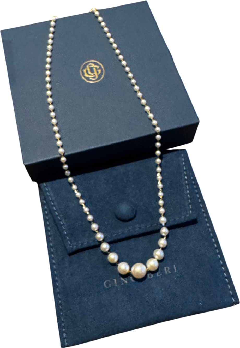 GINGIBERI Yellow Vespera 14k Solid Gold And Fine Aurora Pearl Necklace