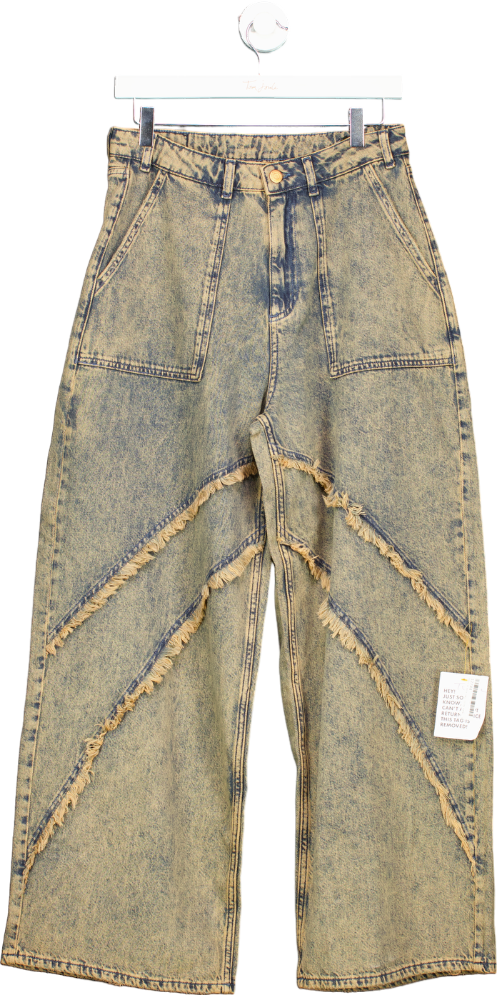 Reclaimed Vintage Blue Denim Wide Leg Jeans UK 10