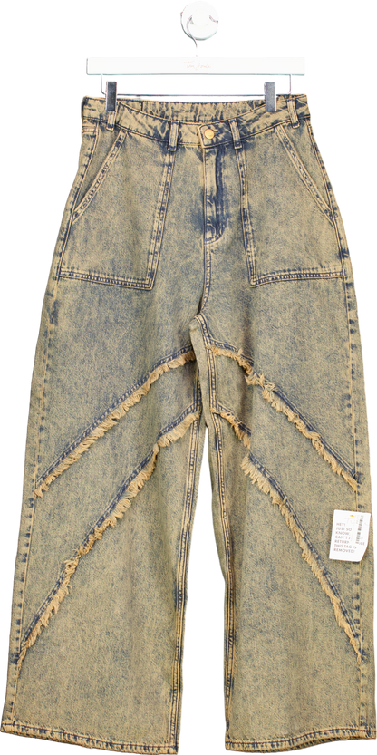 Reclaimed Vintage Blue Denim Wide Leg Jeans UK 10