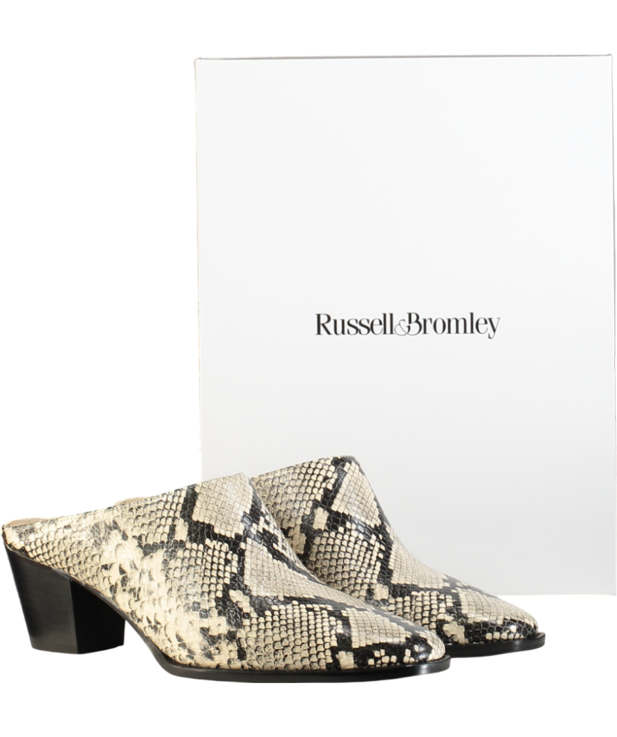 Russell & Bromley Beige Betton Western Mule UK 7 EU 40 👠
