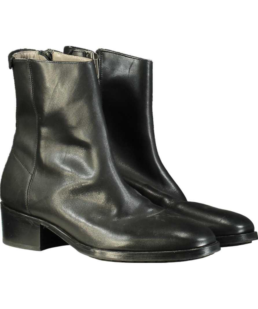 All Saints Black Leather Ankle Boots UK 9 EU 43 👞