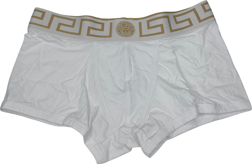 Versace White Greca Border Trunks W32