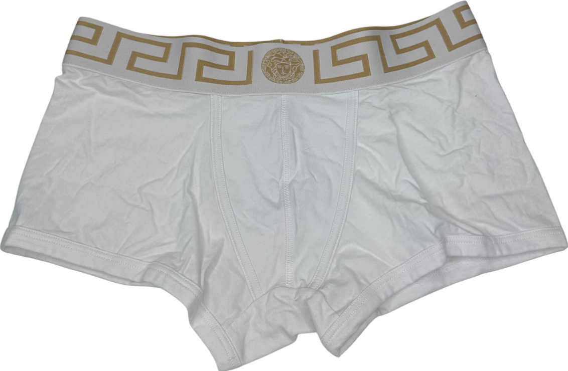 Versace White Greca Border Trunks W32