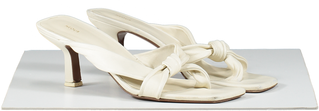 Neous Cream Dofida Knotted Leather Mules UK 7 EU 40 👠