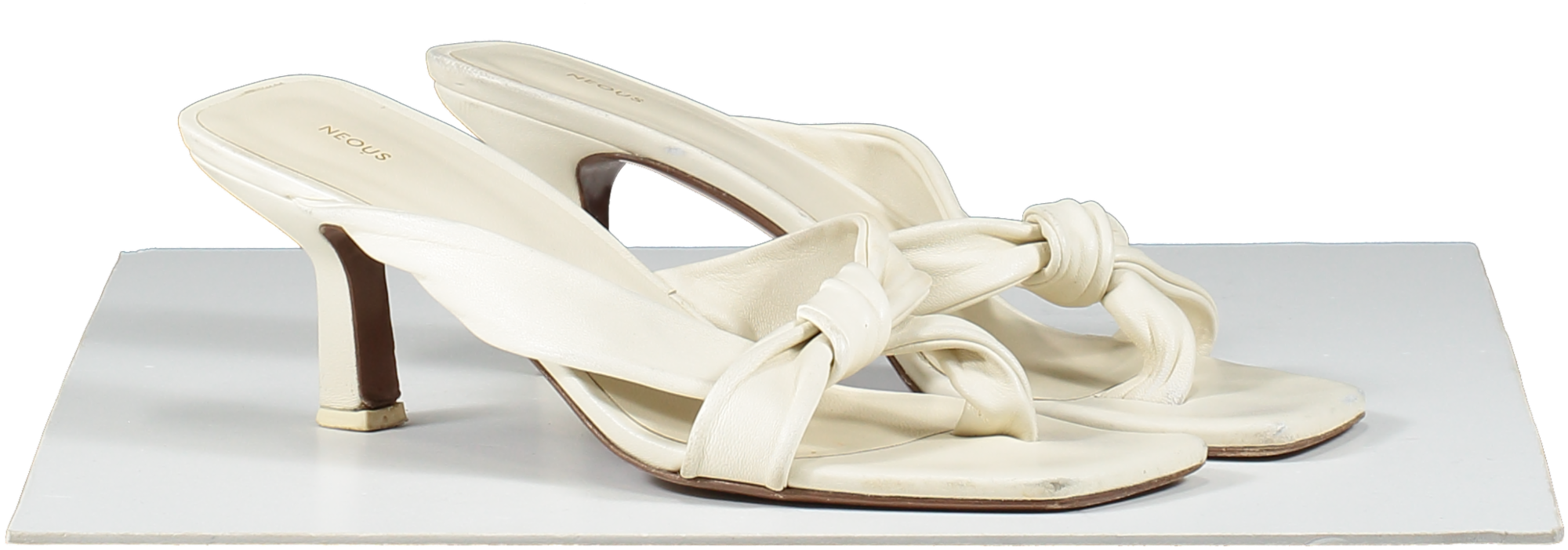 Neous Cream Dofida Knotted Leather Mules UK 7 EU 40 👠