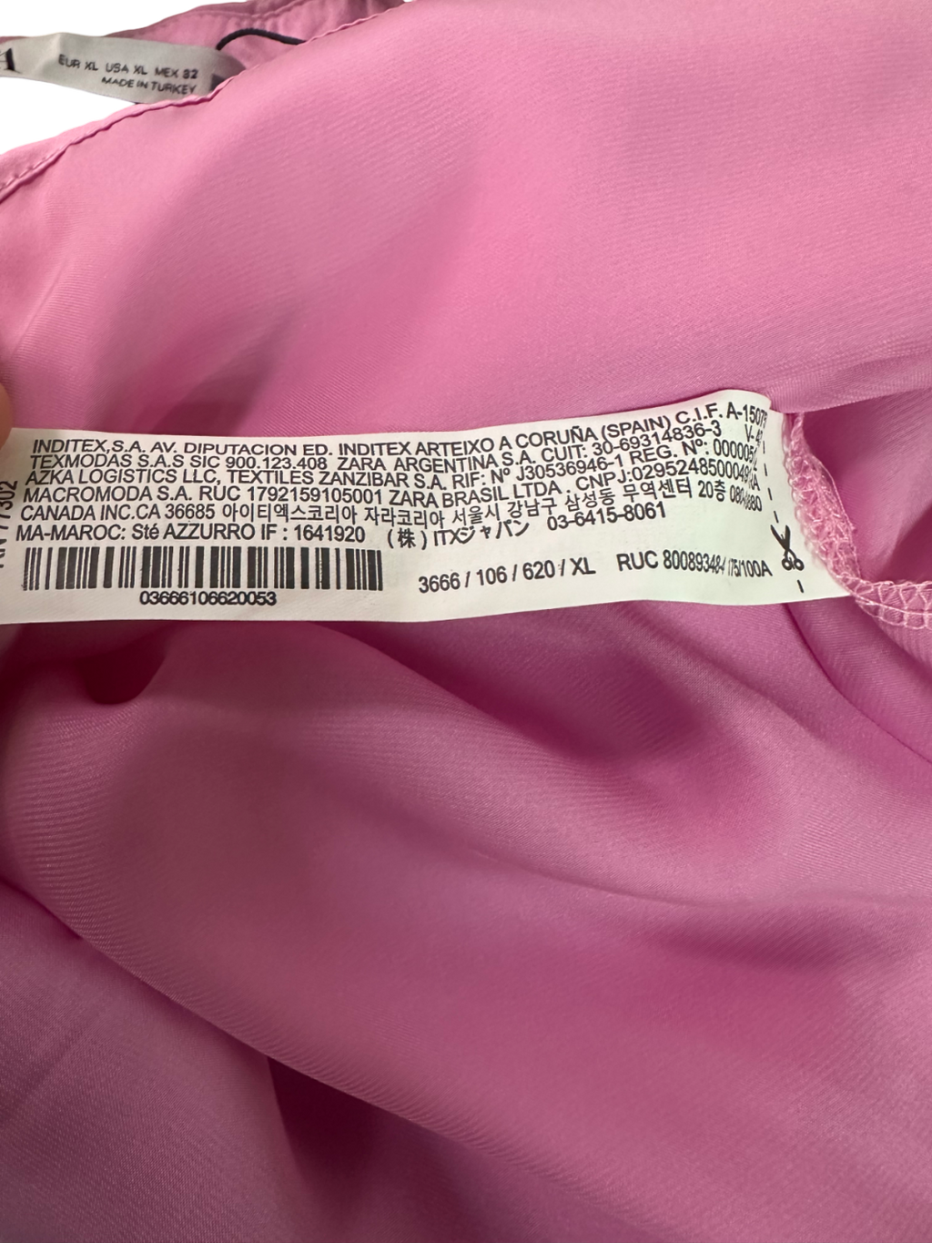 ZARA Pink Silk Look Button Down Shirt UK XL