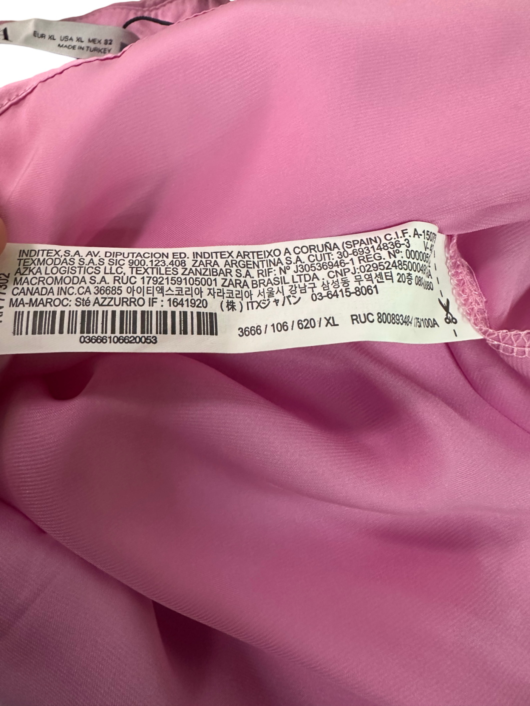 ZARA Pink Silk Look Button Down Shirt UK XL