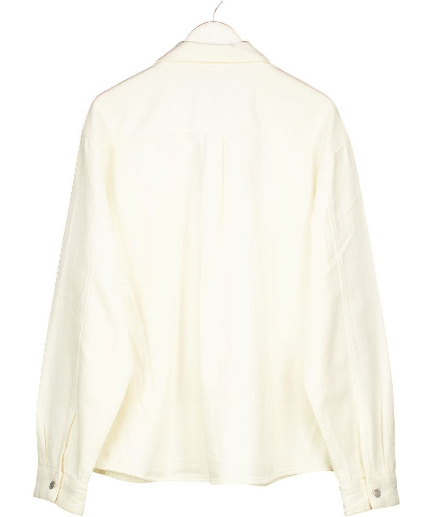 FRAME Cream Double Pocket Overshirt UK XL