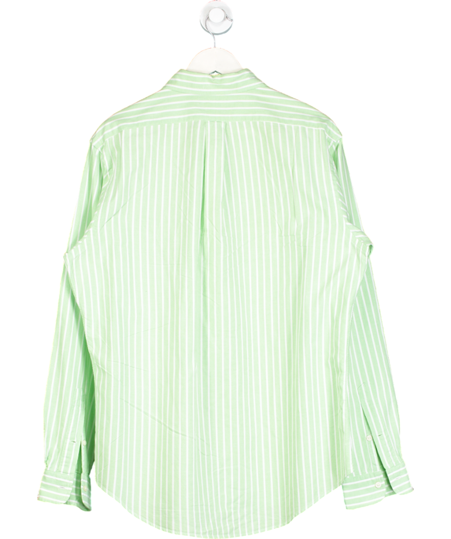 Polo Ralph Lauren Green Custom Fit Stripe Oxford Shirt UK L