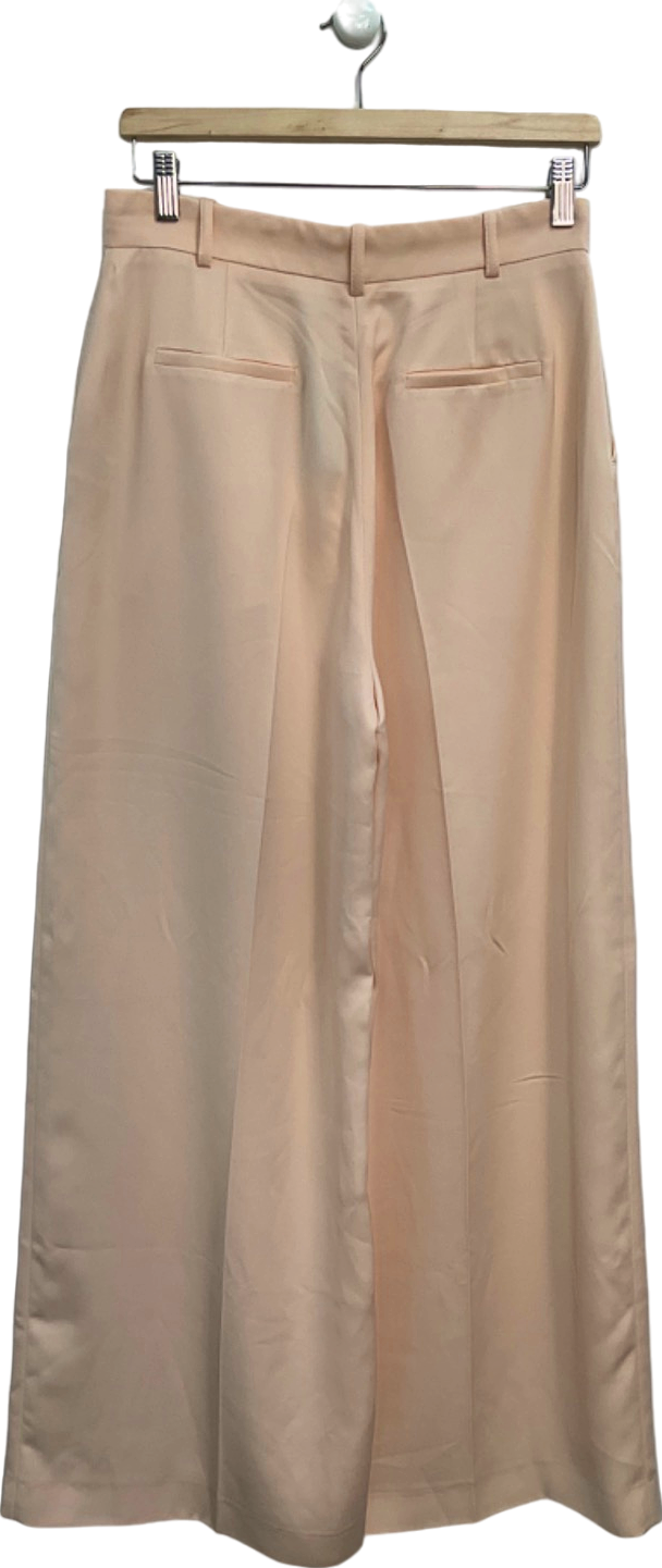 Warehouse Nude Wide Leg Trousers UK 12