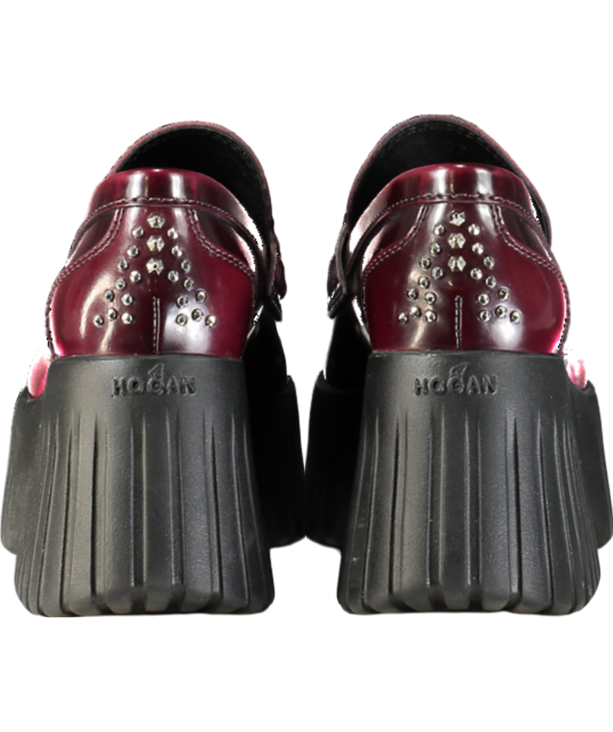 Hogan Red Loafers With Diamanté Detailing UK 5 EU 38 👠