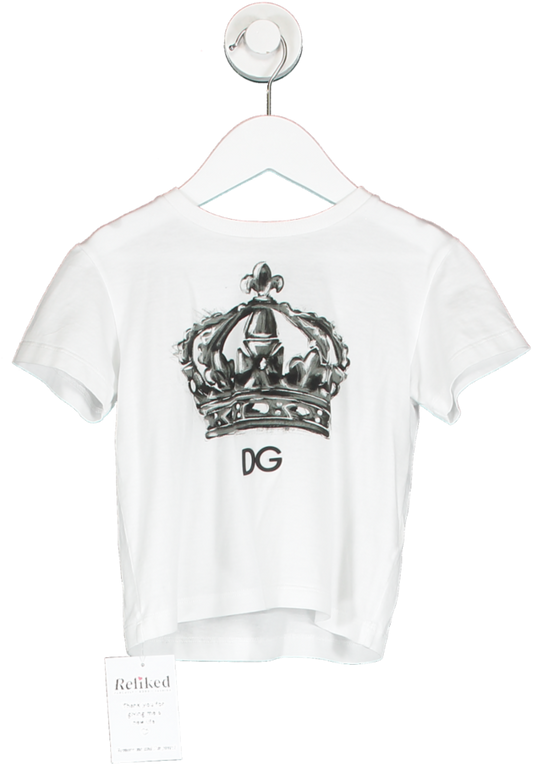 Dolce & Gabbana White Crown Logo T Shirt 2 Years