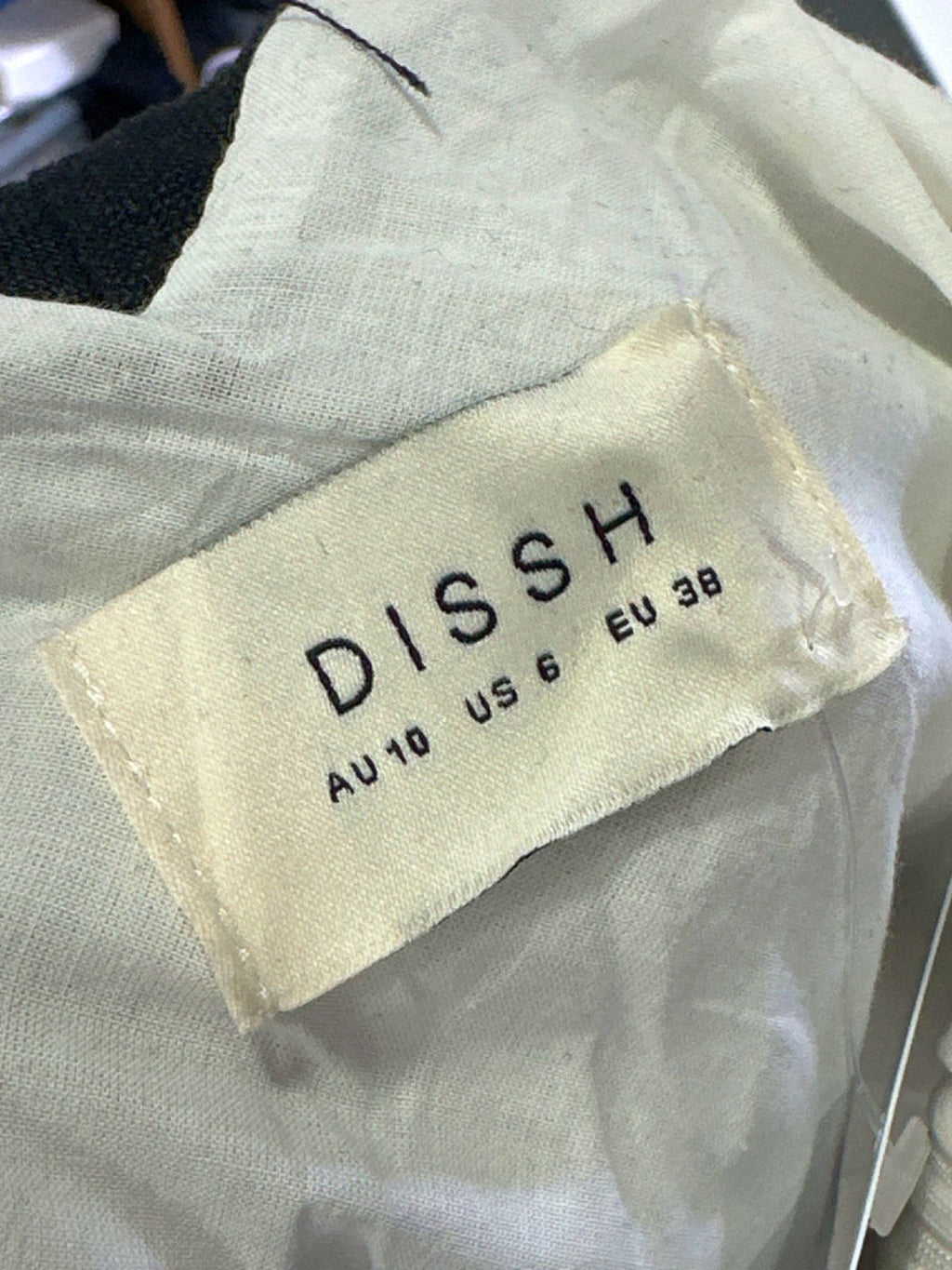 DISSH White and Black Hazel Lace & Linen Maxi Dress UK 10