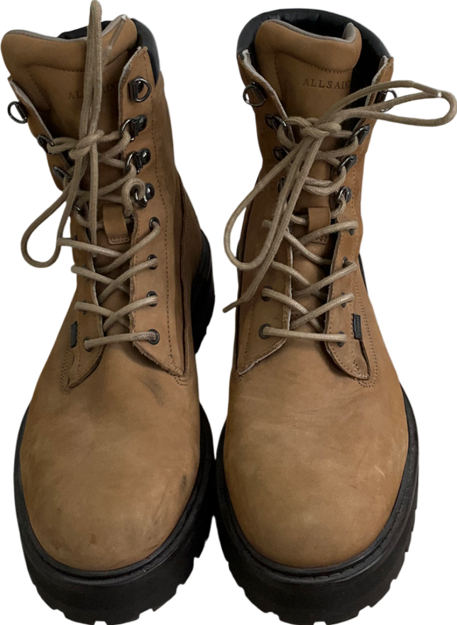 All Saints Brown Suede Lace Up Boots UK 8 EU 42 👞
