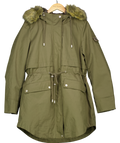 Parka London Green Farringdon Mid-length Faux Fur Parka UK L