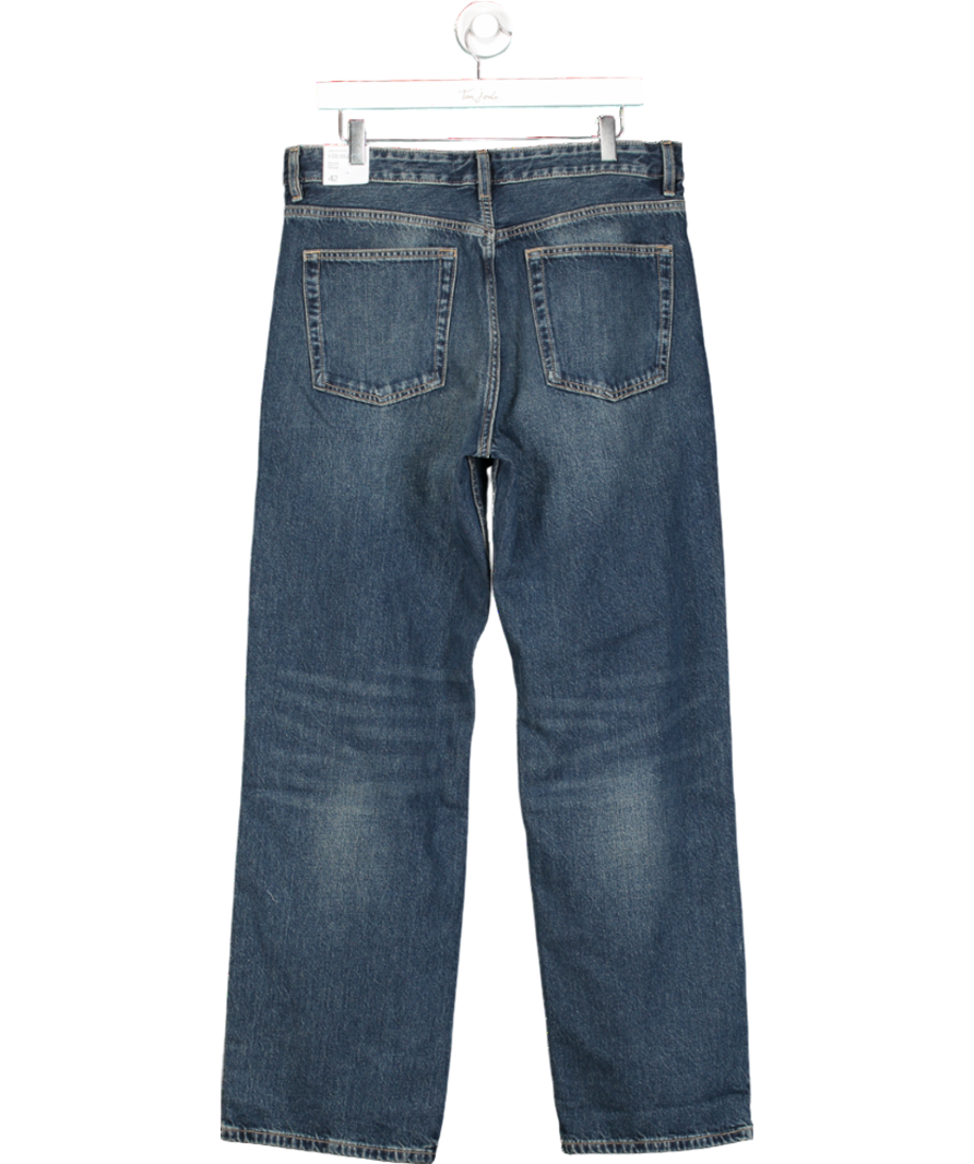 MANGO Blue Miami Medium-rise Straight-fit Jeans UK 14