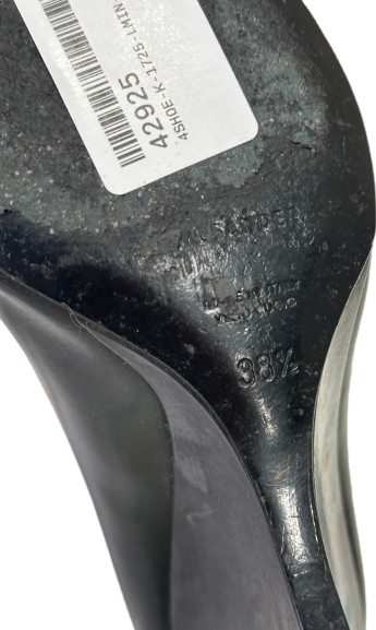 Jil Sander Black Leather Pointed Wedge Heel court shoesUK 5.5 EU 38.5 👠