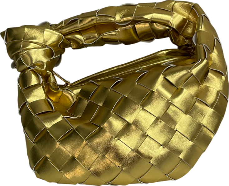 boohoo Metallic Knot Woven Grab Bag