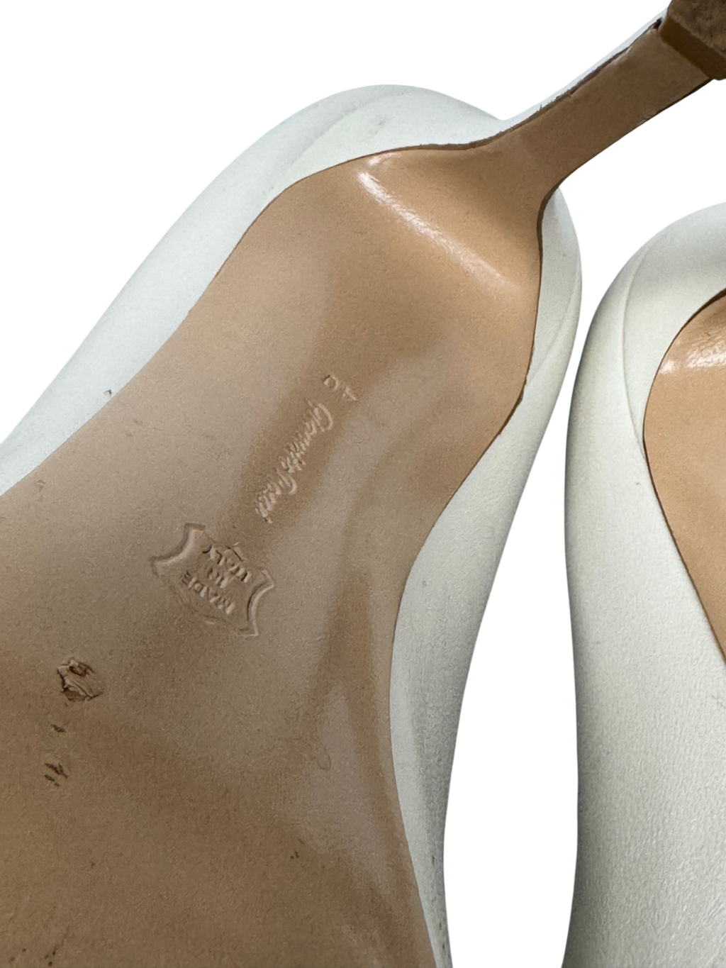 Gianvito Rossi White Gianvito 105 Iconic Stiletto Heel Shoes UK 7 EU 40 👠