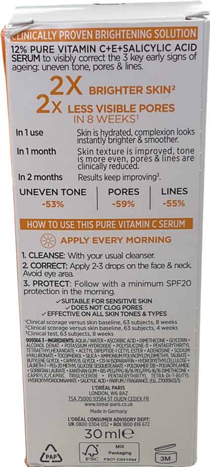 loreal Revitalift Clinical 12% Pure Vitamin C Serum 30ml