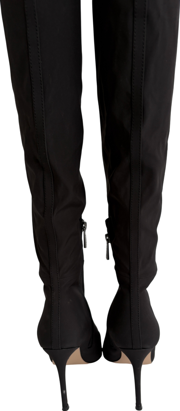 STEVE MADDEN Black Epic Heel Boots UK 6 EU 39 👠