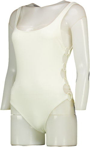 SOLID & STRIPED The Jennifer One Piece Cream Ring Detail Swimsuit UK S