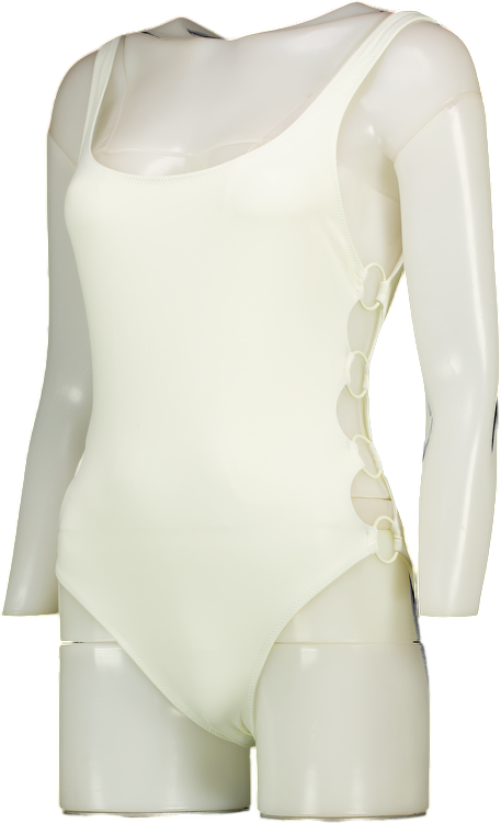 SOLID & STRIPED The Jennifer One Piece Cream Ring Detail Swimsuit UK S