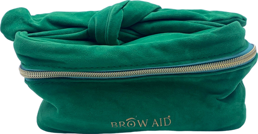 Brow Aid Green Cosmetic Bag