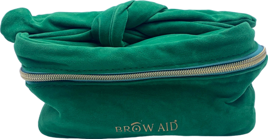 Brow Aid Green Cosmetic Bag