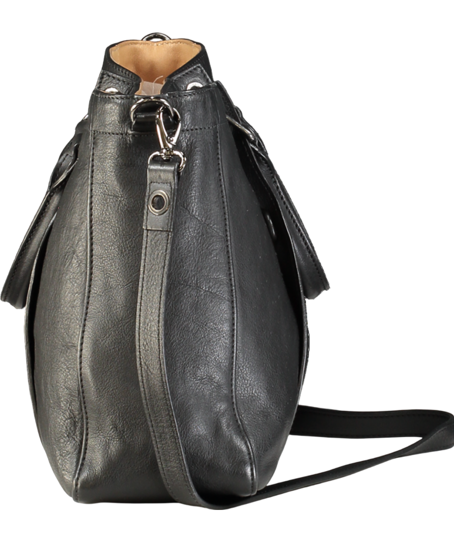 LONGCHAMP Black leather large 3d Tote bag with shoulder strap