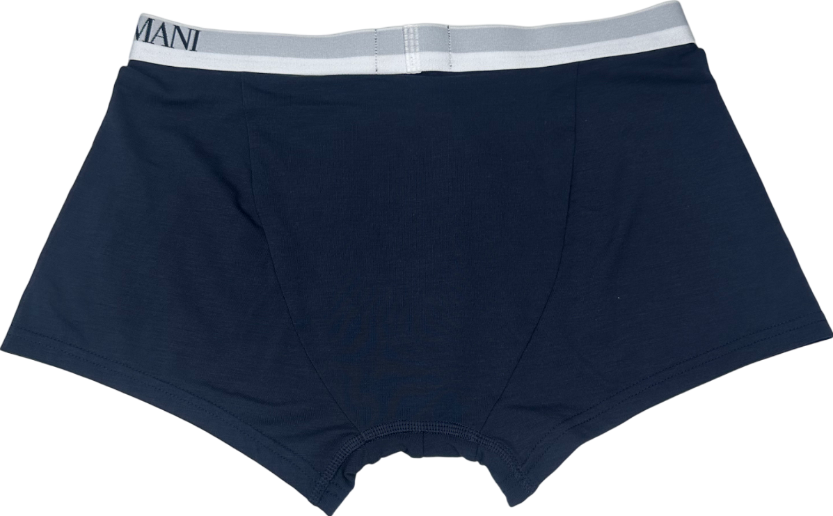 Emporio Armani Blue Asv Soft-touch Eco Viscose Boxer Briefs UK M