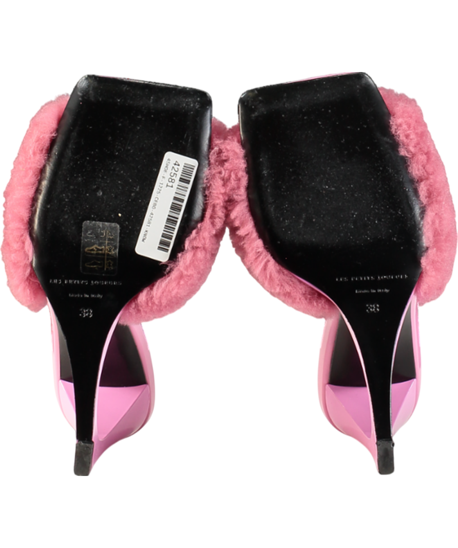 Les Petits Joueurs Pink Lola Mule Teddy UK 5 EU 38 👠